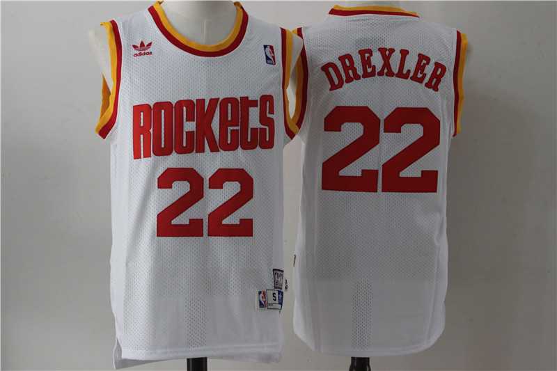 Rockets 22 Clyde Drexler White Hardwood Classics Jersey,We sell and wholesale Rockets 22 Clyde Drexler White Hardwood Classics Jersey on line form chian!